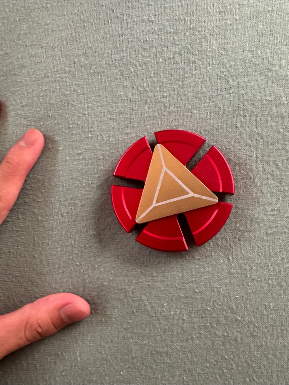 Red and Gold Metal Fidget Spinner